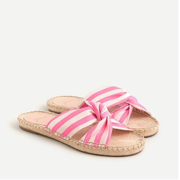 J. Crew Shoes - J. Crew Twisted Knot Pink Espadrille Flat Sandal